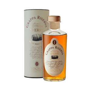 Sibona, Grappa di Barbera Riserva affinata in botti di Sherry